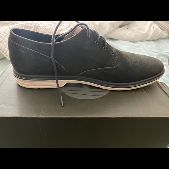 Timberland MENS Tim Berkshire Oxford Dress Business Shoes Grey Suede foam A1QZQ - Picture 1 of 5
